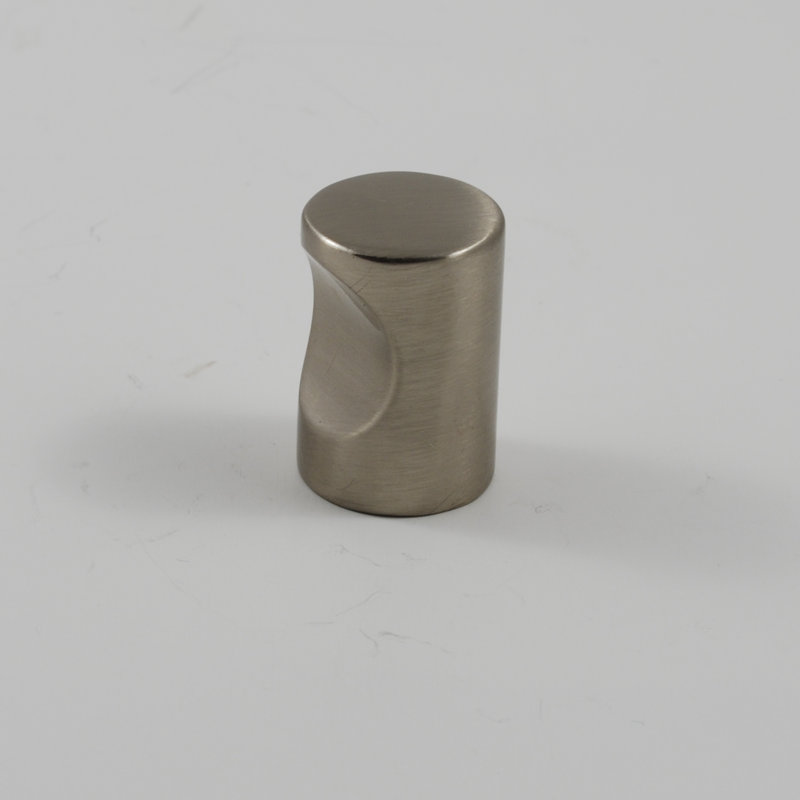 11/16" Diameter Cylindrical Knob, Satin Nickel