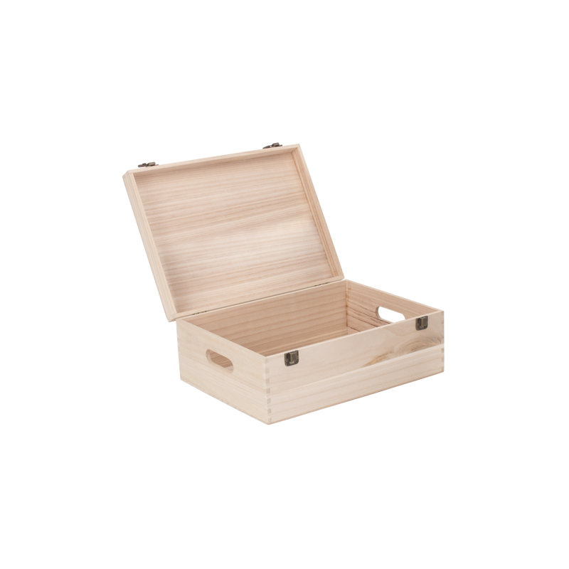 Scheider Wooden Box, 14cm H x 36cm W x 27cm D