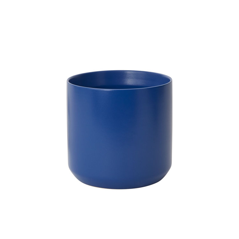 Pot à fleurs en céramique Parsons, H 10 po x l 10,75 po x P 10,75 po, Bleu