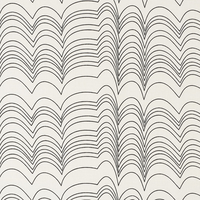 Schumacher x Studio Bon Richter Fabric, Black