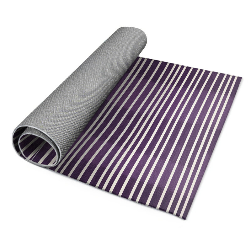 Tapis intérieur / extérieur mauve HorizontalStripes, Rectangulaire 3 pi x 5 pi