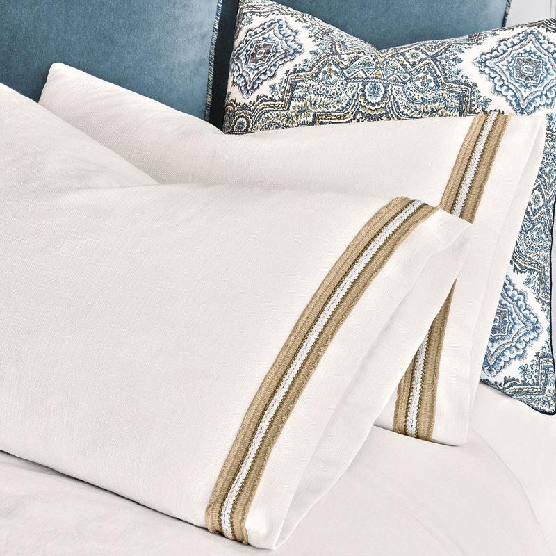 Pattinson Bedding, Full Duvet Cover + 6 Additional Pieces, Natural Geometric