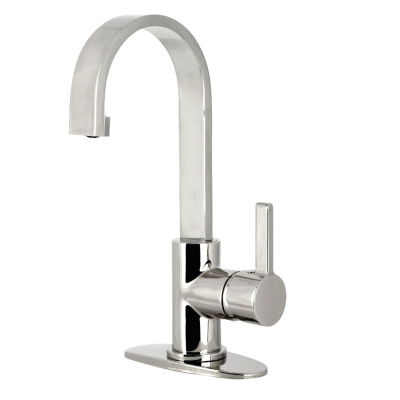 Robinet de bar à poignée simple 1 trou Kingston Brass, Chrome poli, Poignée du bouton 2