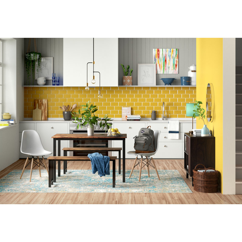 Besfort Abstract Ivory/Teal/Gold Area Rug