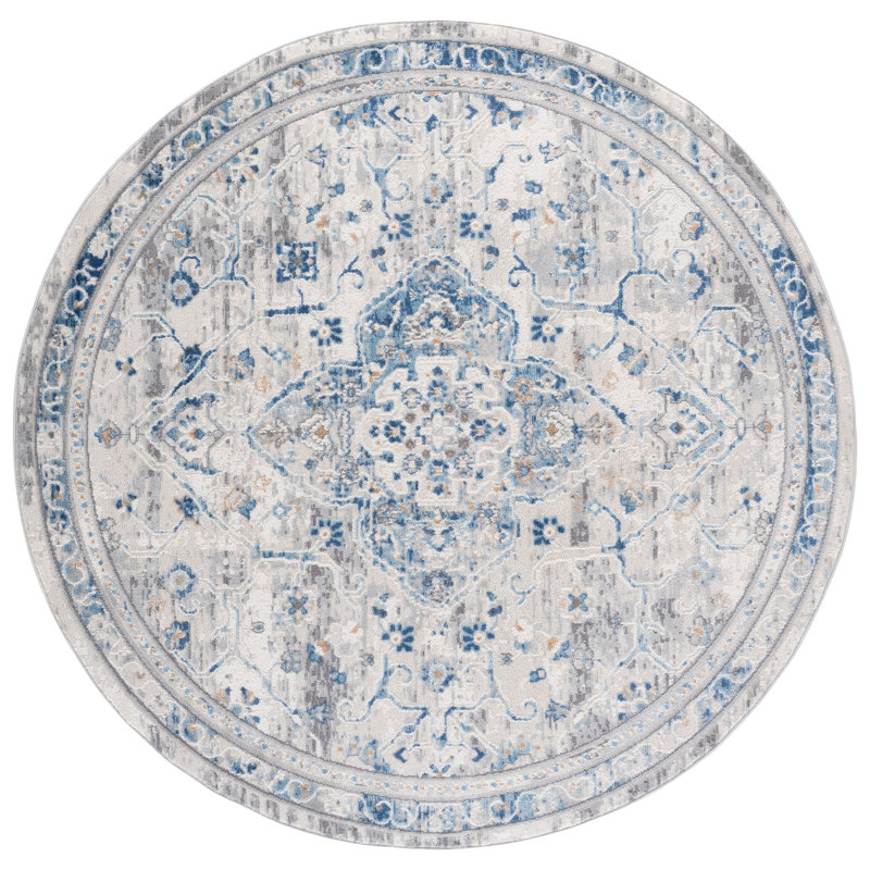 Huckabee 100 Performance Oriental Rug, Round 6'7"