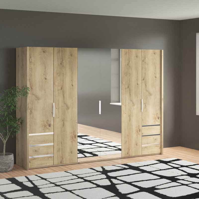 Ardzan 6 Door Manufactured Wood Wardrobe