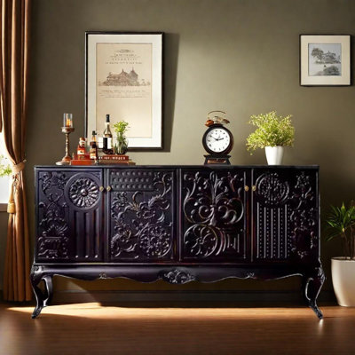 Light Luxury Retro Style Sideboard