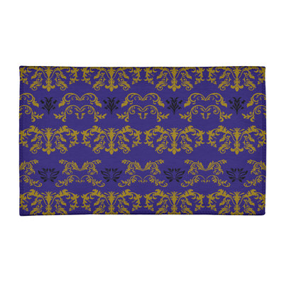 Tapis mauve / jaune Damask