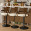 360° Swivel Upholstered Bar Stool, Set Of 2, Adjustable Height Counter Stools With Wood Back-2119366859