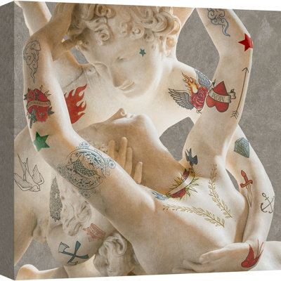 1SH6276 Tattooed Lovers (Cupid & Psyche) by Steven Hill - Wrapped Canvas Print