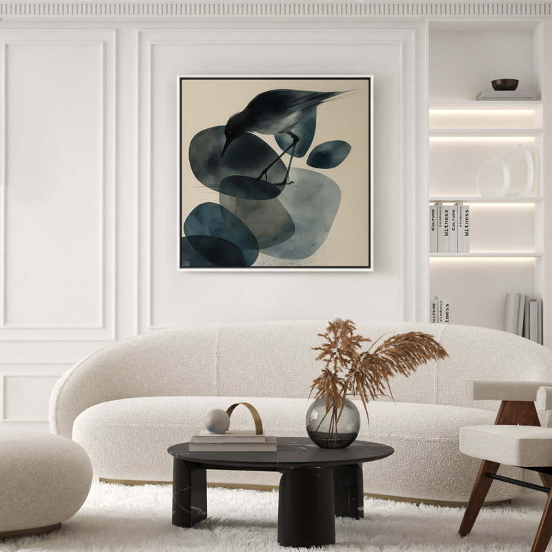 Art mural encadré, rétro, antique et classique pour chambre à coucher - 16 po x 16 po, H 16 po x l 16 po, Blanc