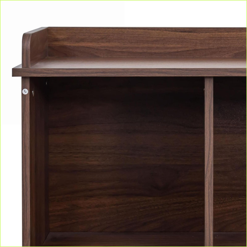 Bookcase, 10-Shelf Walnut Brown | Traditional | MDF, Walnut