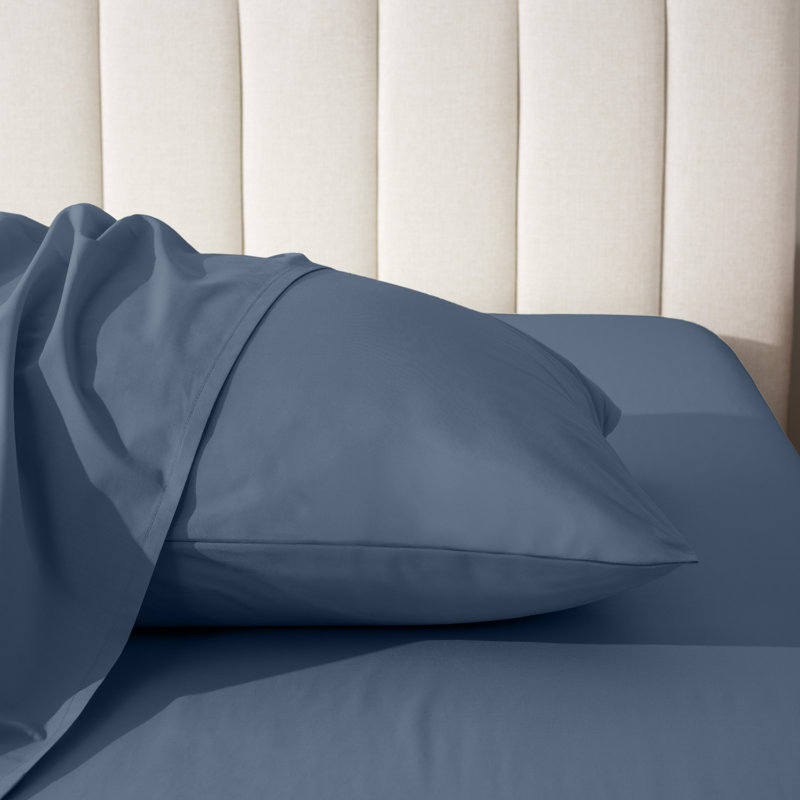 Taie d'oreiller 100% coton biologique percale, 2 taies d'oreiller standard, Mer de Béring