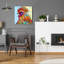 «Attentive Chicken» par Dean Russo, art mural en verre acrylique, 24 po x 24 po-101650401