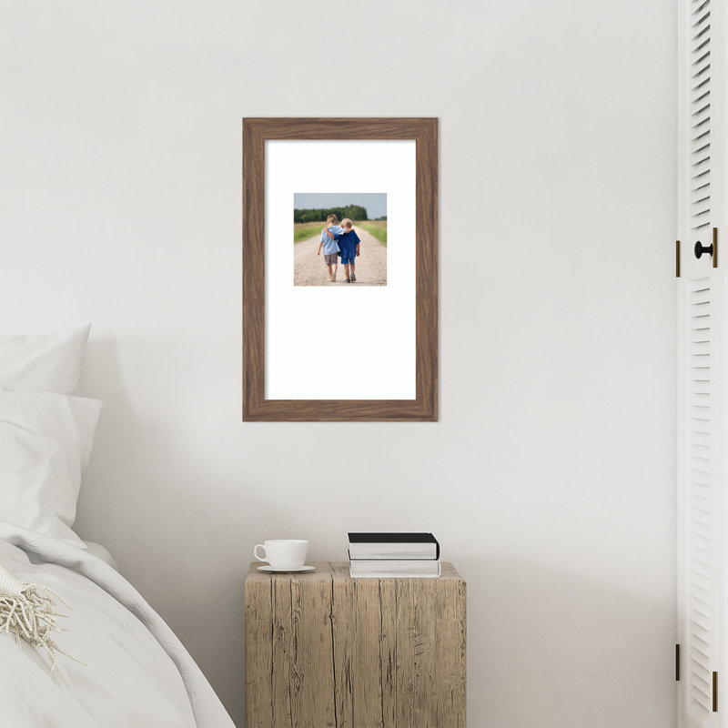 Cadre photo étroit brun moyen pia, 13 x 22 emmêlés à 8 x 8