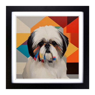 Shih Tzu Bauhaus No.2 - Framed Print