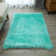 Enrica Soft Fluffy Light Green Area Rug