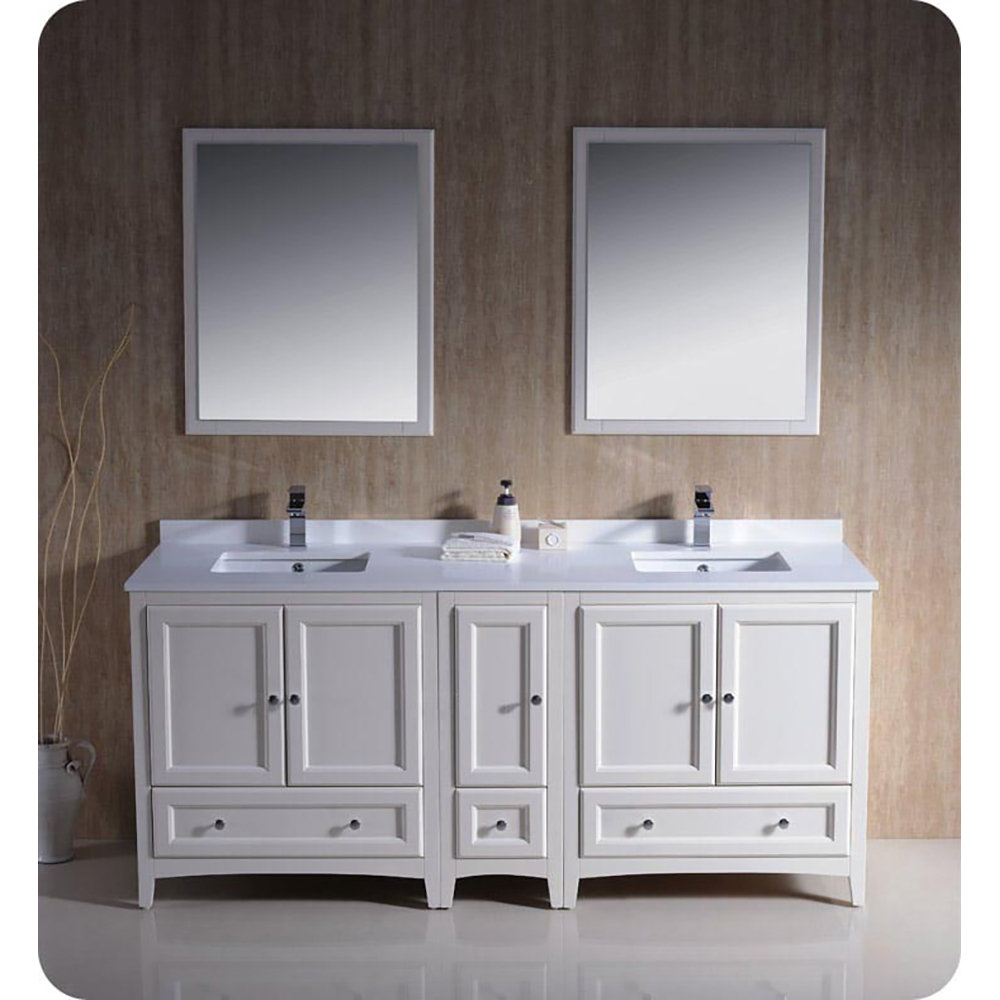 Fresca Oxford 71" Freestanding Double Sink Bathroom Vanity Base Only ...