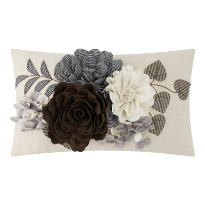  Decorative 3D Flower Throw Pillow Cover Accent Pillowcase