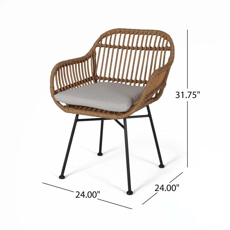 Chaise de patio avec coussin
