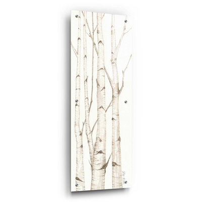Art mural en verre Millwood Pines «Birch Trees I» par Cindy Jacobs