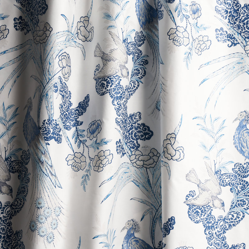 Tissu paon Schumacher x Miles Redd, Porcelaine
