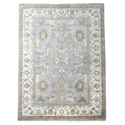 Tapis gris clair 10 x 14 Oushak