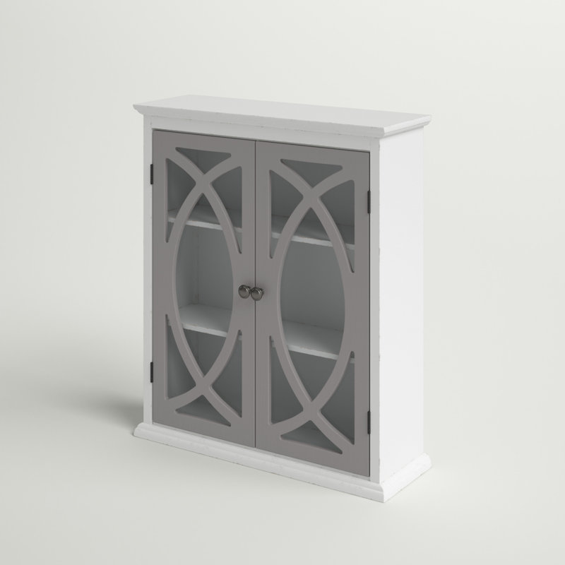 Garces Accent Cabinet, White/Gray