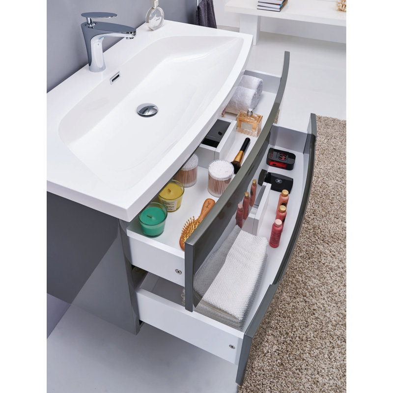 Ensemble de meuble-lavabo mural simple 40 po Kattie