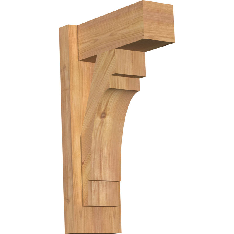 Persienne en bois Merced Block Rustic Timber, P 12 po x H 24 po, 5 1/2" W Douglas Fir (Smooth)