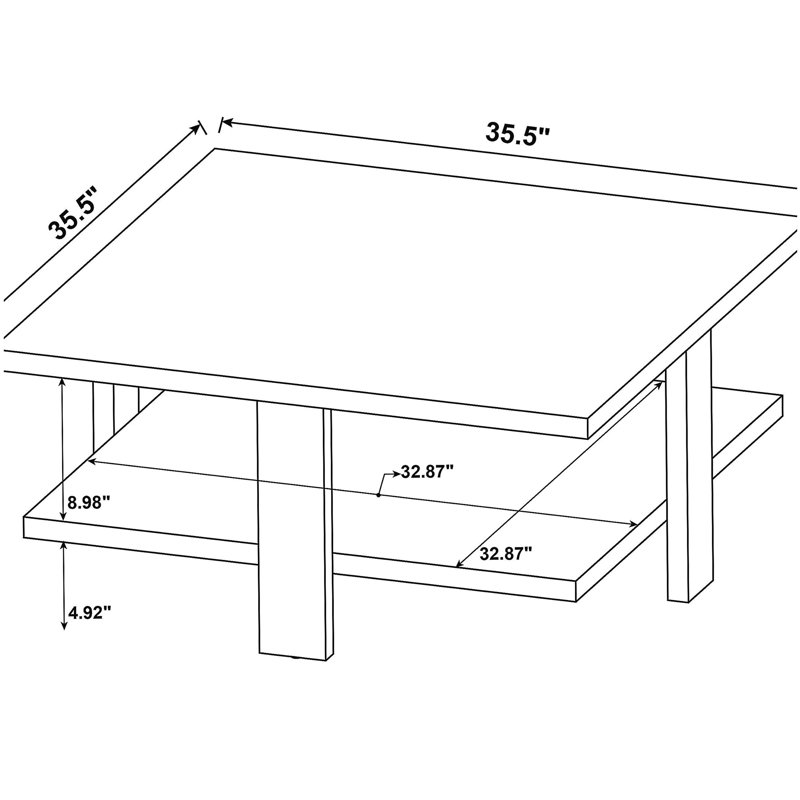 Ensemble de table basse et de table d'appoint Runnion Mango Brown 2 pièces