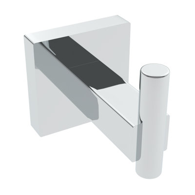 Heat Wall-Mounted Towel Hook - Chrome, Premium Brass Construction, Installation Hardware Included