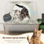 Resin, Stainless Steel Litter Box with Scoop-865740244