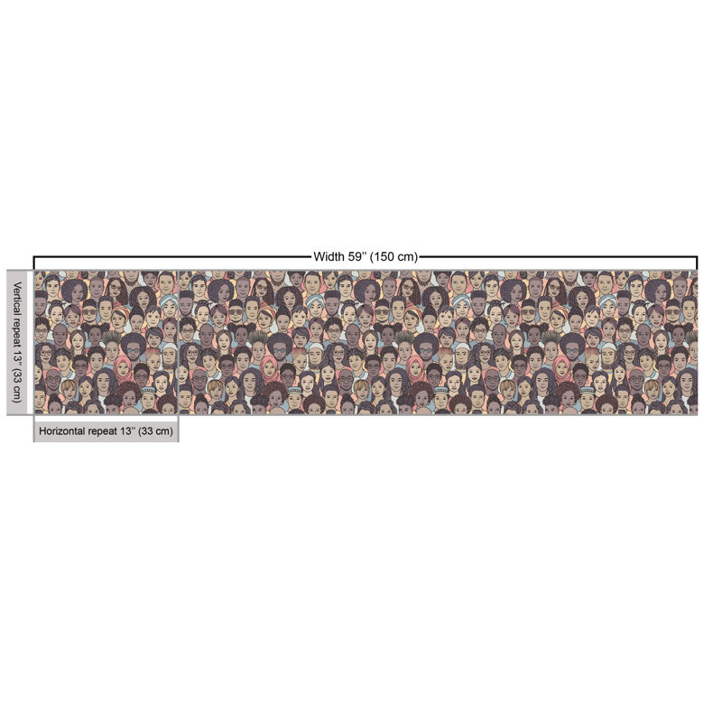 Charito Diverse Human Portraits or Faces City Life Multi-Purpose Fabric