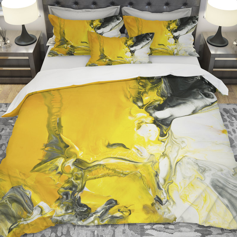 Modern & Contemporary Marble Duvet Cover, Twin Duvet Cover + 1 Sham