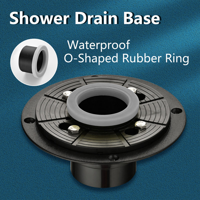 Linear Grid Stainless Steel Tile-In Shower Drain, Matte Black