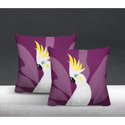 Catoo Bird Indoor/Outdoor Square Pillow