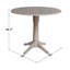 Extendable Round Solid Wood Dining Table-1759071407
