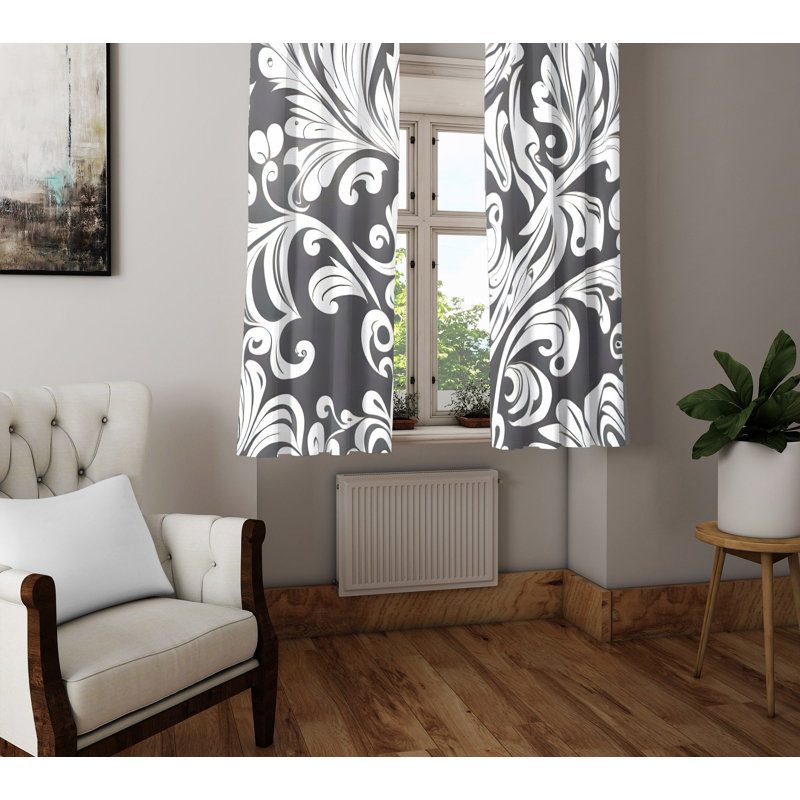 Baebel Semi Sheer Curtain Pair, 40" W x 52" L
