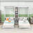 Dual Twin Murphy Beds with Headboard and Convertible Shelf-1599759220