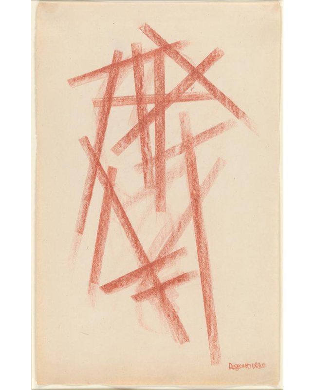 "Linear Composition" par Alexander Rodchenko - Toile tendue avec châssis, H 18 po x l 14 po
