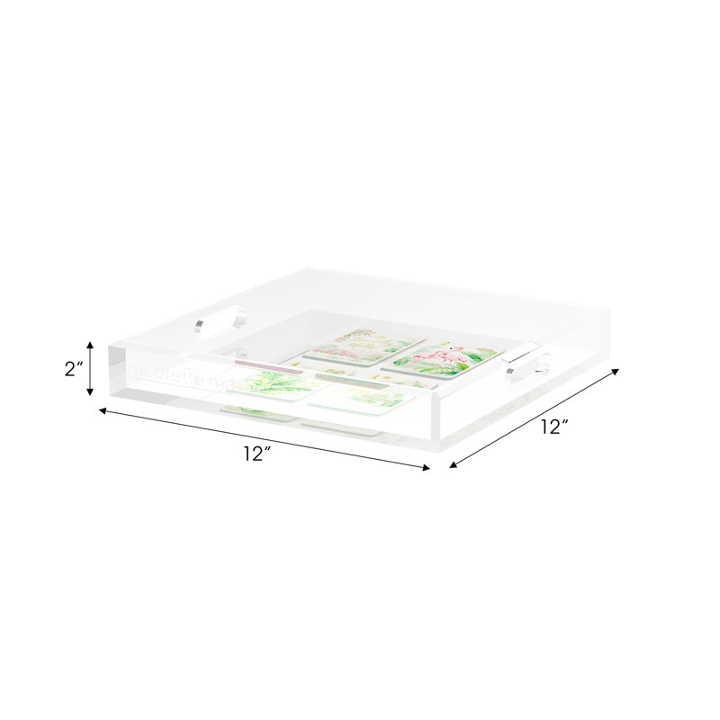 Decorative Tray, 2" H x 12" W x 12" D