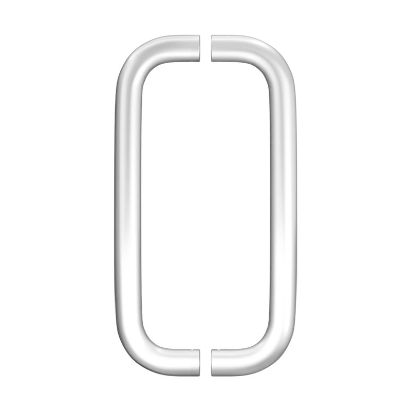 Poignée droite Brixwell 1PL10X10A, longueur de 11 po, fixation de 10 po d'un centre à l'autre, diamètre de 1 po, matériau en aluminium, finition anodisée transparente