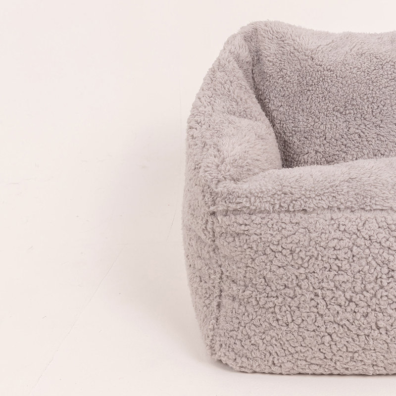 Kids Natalia Fleece Armchair Bean Bag, Grey