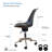 Active Task Chair with Wheels - Balance Chair for Active Sitting, Armless Rolling Office Chair, Height Adjustable, Black 