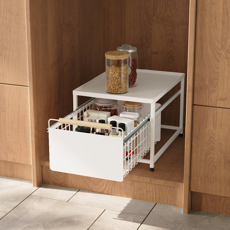 Spice Rack, 25.5cm H x 39cm W x 29.5cm D, White