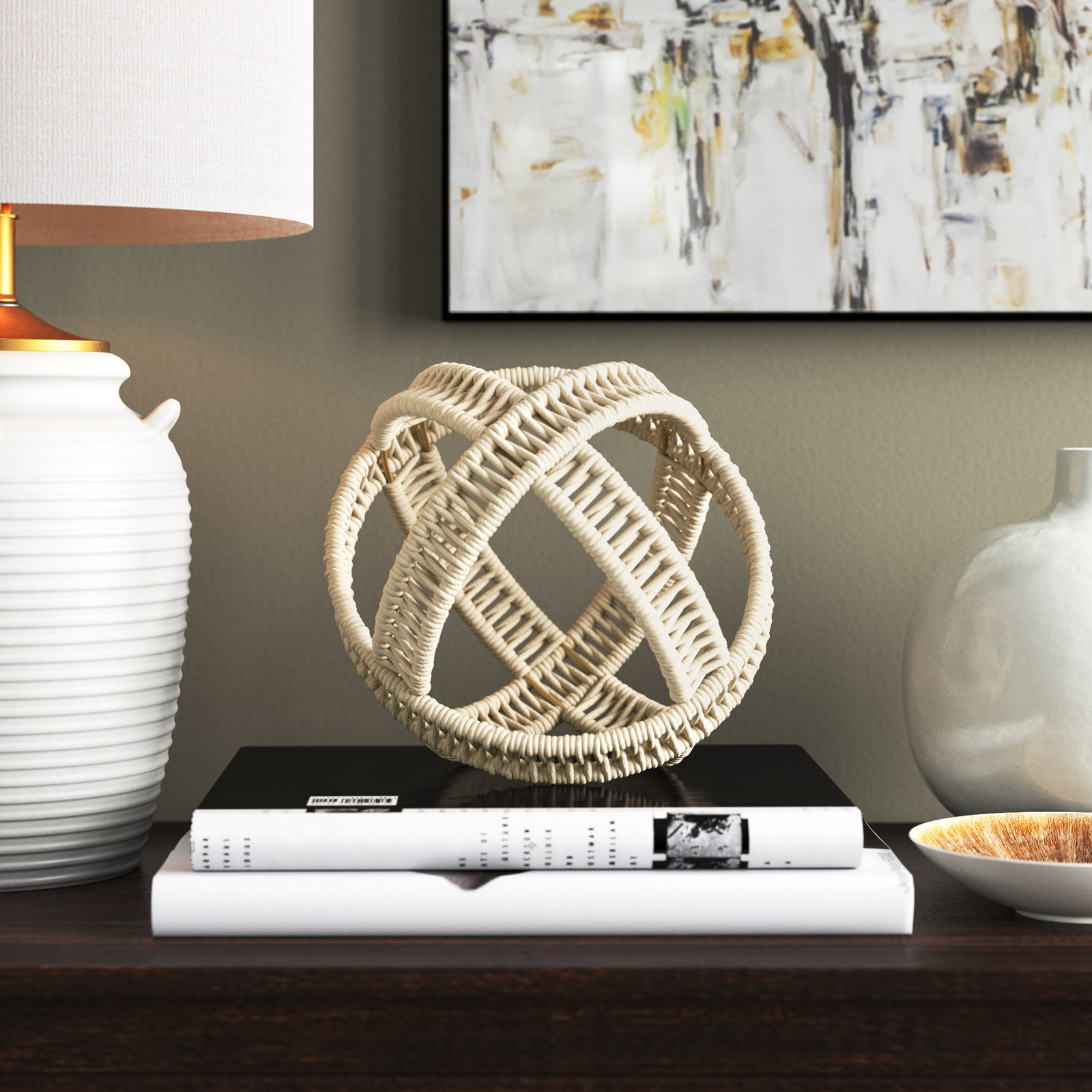 Nick 3-Piece Sculpture, Cream