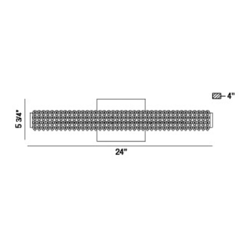 Sassi LED Flush Mounted Sconce, 5.75" H x 24" W x 4" D