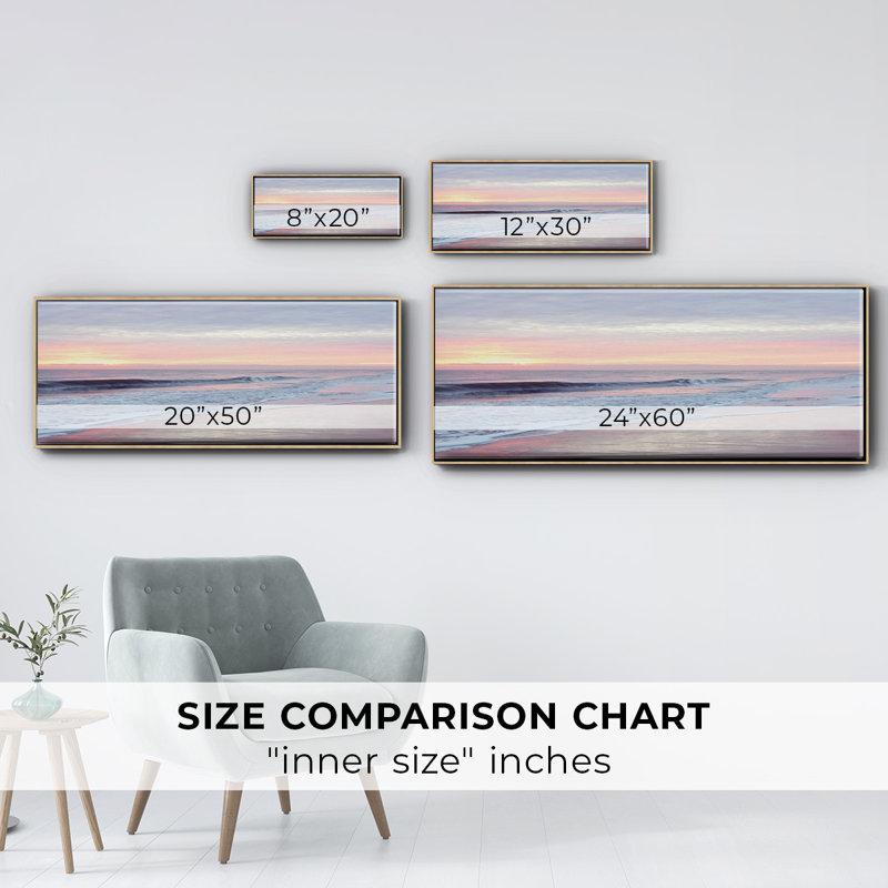 Morning Break I- Framed Canvas, 12" H x 30" W