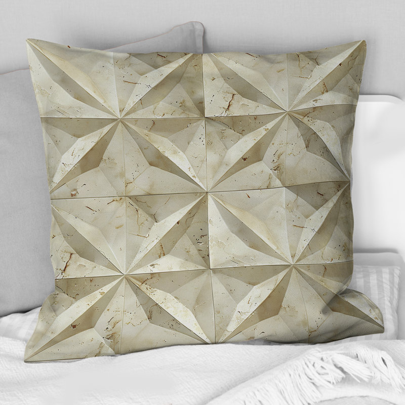 Coussin décoratif ivoire Modern Star II, H 16 po x l 16 po